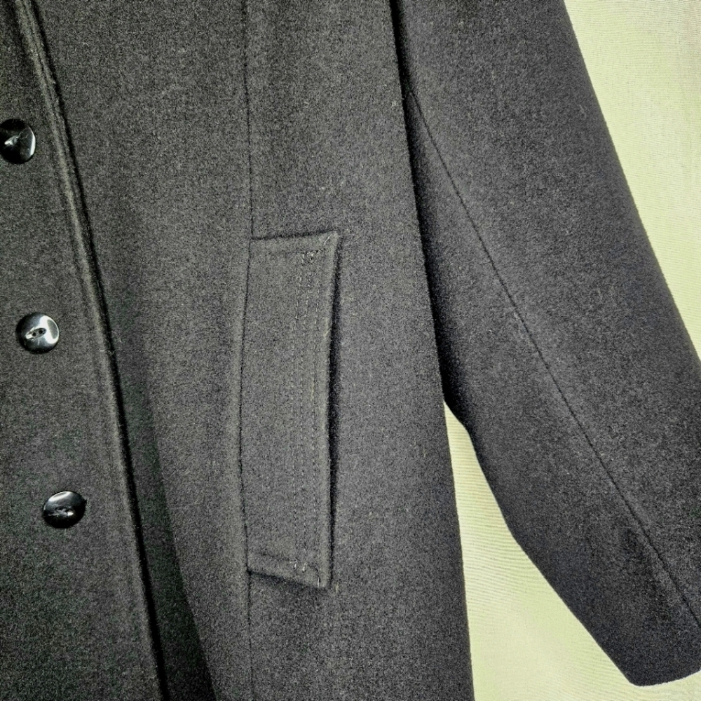 Fleet Street LDT. Black wool Coat. 1X. - Picture 4 of 15